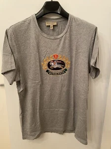 Burberry Embroidered T-Shirt Gray XXL - Picture 1 of 6