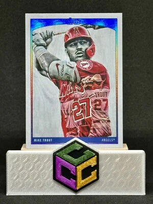 2022 Topps X Lauren Taylor Mike Trout Rainbow Foil #'d /199 Angels SP - Image 1 of 4