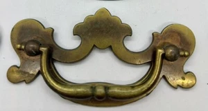 Vintage Chippendale 3" Zoll Messing Schublade Ziehgriff Bügel, 2,75oz - Bild 1 von 6