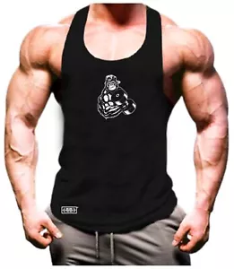 Fitnessstudio Gorilla Weste Fitnessstudio Kleidung Bodybuilding Training Training Boxen MMA Tank Top - Bild 1 von 10