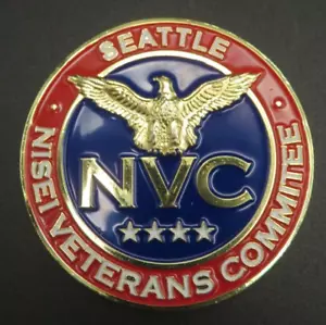 NVC NISEI Veterans Commitee Seattle Challenge Coin - Picture 1 of 4