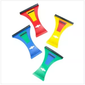 Streetwize 6 in 1 Car Ice Scraper & Squeegee - 4 Pack (Red, Yellow, Blue, Green) - Picture 1 of 1