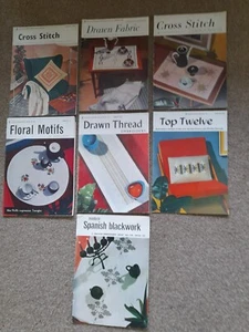 Job Lot 7 Vintage Issues Anchor Embroidery Book C1960's Cross Stitch Rare - Picture 1 of 4