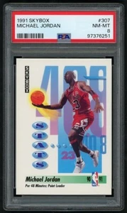 Skybox Michael Jordan 1991 PSA 8 #307 Point Leader PSA 8 - Imagen 1 de 2