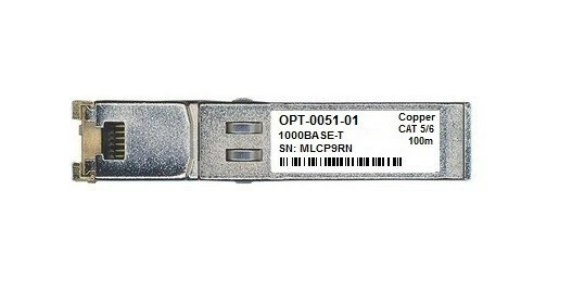 F5 networks OPT-0051-01 compatible 1000BASE-T SFP-T RJ45 copper 100m length - Image 1 of 1