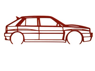 Lancia Delta Integrale Evo  wall art, décor mural plastique longueur 38 cm - Photo 1/3