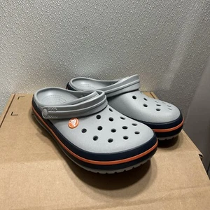 Crocs Crocband Unisex Erwachsene/ Herren 6 Damen 8/ Grau Blau Orange Slipper Band - Bild 1 von 3