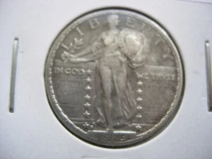 1919-S vz STICHTAG STEHEND LIBERTY SILBER VIERTEL - L1351 - Bild 1 von 2