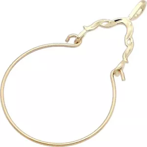14K Gold Charm Holder Pendant Jewelry 34mm FindingKing - Picture 1 of 6
