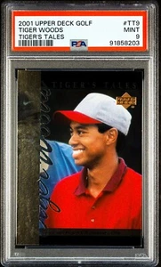 2001 Upper Deck Tiger's Tales Tiger Woods ROOKIE #TT9 PSA 9 MINT RC - NEW SLAB - Bild 1 von 2