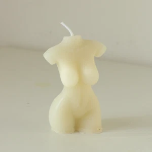 Naturkerze Handarbeit Damen Körperfarbe weiß - Bild 1 von 2