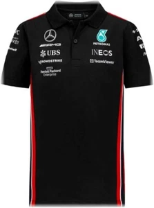 Polo Noir AMG PETRONAS F1 Motorsport Mercedes Taille 140 - 9/10 Ans Neuf - Imagen 1 de 2