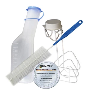 Butelka na mocz Uchwyt na butelkę na mocz Szczotka czyszcząca Uchwyt na łóżko n. wybór - Zdjęcie 1 z 9