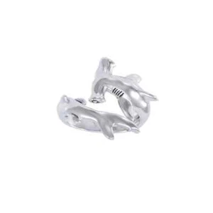 Hammerhead Shark 925 Sterling Silver Ring Fine Sea Life Beach Ocean Jewelry - Picture 1 of 6