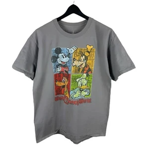 Graues Herrenhemd Y2K Walt Disney World Mickey Cartoon Größe L - Bild 1 von 8