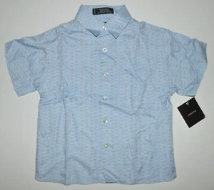 NEW Claiborne Boy's Sz 4/4T Light Blue Button Down Short Sleeve Rayon Shirt $30 - Picture 1 of 7
