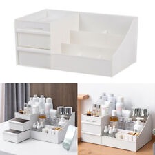2 Drawer Jewellery Storage Box Cosmetic Brush Holder Skin Care Desktop Organizer
