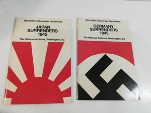 Japan Surrenders & Germany Surrenders Nat'l Archives Books - Imagen 1 de 8