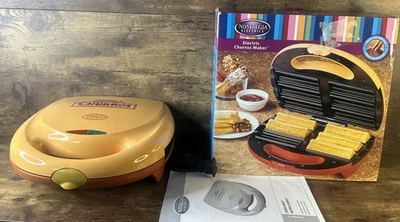 Máquina de churros eléctrica Nostalgia Taco Tuesday - antiadherente, 6 ranuras doble amarillo Foto 1 de 4