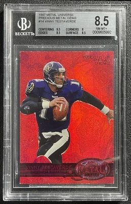 VINNY TESTAVERDE BGS 8.5 1997 SKYBOX UNIVERSE PRECIOUS METAL GEMS RED PMG /150 - Image 1 of 2