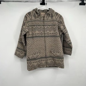 VTG Woolrich Outdoor Aztec Navajo Southwest Native Blanket S Zip Jacket Wool USA - Picture 1 of 10