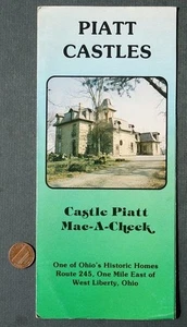 1980er Ära West Liberty Ohio Piatt Castles Mac-A-Cheek Broschüre UNCOMMON -- - Bild 1 von 1