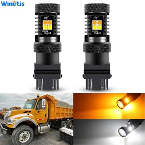 2-Color LED Front Turn Signal Light Bulbs For 2007 International 7700 Switchback - Foto 1 di 12