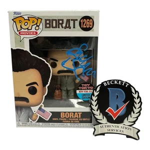 SACHA BARON COHEN SIGNED AUTOGRAPH FUNKO POP 1269 BORAT BECKETT BAS - Picture 1 of 2