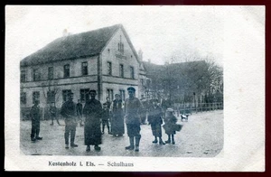 GERMANY Kestenholtz/FRANCE Chatenois Postcard 1910s Alsace School Building - Picture 1 of 2