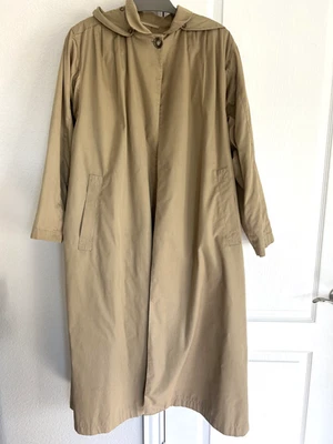 Gabardina Vintage Lana Cuadros Beige Pequeños Zorros Internacional Yugoslavia SIN CINTURÓN XL Foto 1 de 4