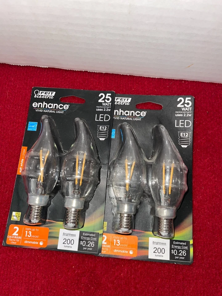 Feit Electric acre CA10 E12 (Candelabra) LED Bulb Soft White 25 Watt Equivalence - Image 1 of 1