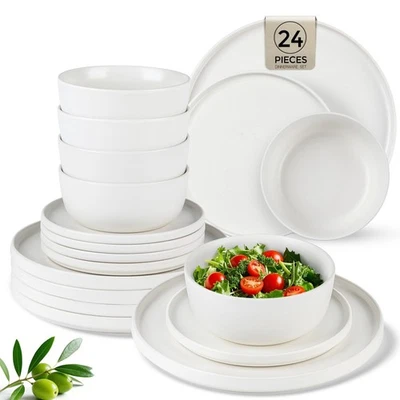 JUEGO DE VAJILLA DE PIEDRA PARA 8 PLATOS Y CUENCOS DE CERÁMICA REACTIVA SETHIGHLY CHIP Foto 1 de 4