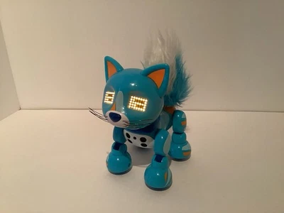 Zoomers Meowzies Interactive PATCHES Cat Robot Lights Sounds Sensors Works. - Image 1 of 4