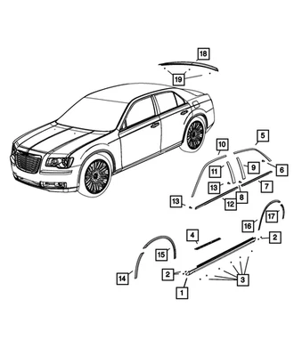 2011-20 CHRYSLER 300 ПРАВЫЙ ПОРОГ ОБЛИЦОВКИ OEM 1LG56TZZAC - Изображение 1 из 4