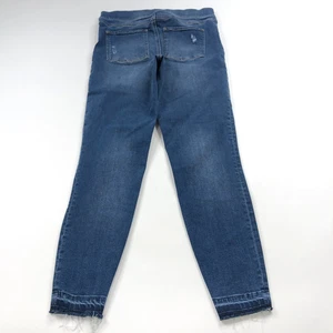 Jeans denim Spanx pull on skinny medium (adatto a 28 W 26 L) vita media blu taglio orlo grezzo - Foto 1 di 11