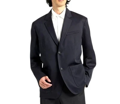 Rag & Bone Men Blazer Size 44 Navy Blue Nikke Japan Fine Wool Two Button Jacket - Image 1 of 4