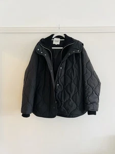 COS Quilted Hooded Funnel neck jacket - Size Large - Picture 1 of 7