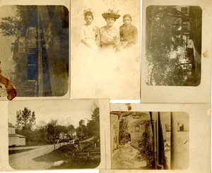 10 postales antiguas con fotos reales de los años 1890-1910 y fotos de gabinete casas rurales de personas - Imagen 1 de 14