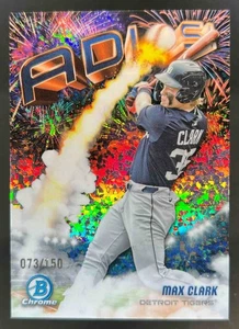 2025 Bowman Chrome Max Clark ADIOS! Mini Diamonds Refractor #73/150 Tigers - Picture 1 of 2