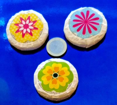 Minkaklecks 6x Gäste-Seife  Mini  15g  4,5cm  Handseife  BUNT  Kaufladen - Bild 1 von 2