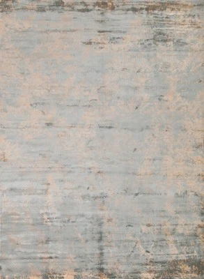 Alfombra abstracta moderna de lana hecha a mano de 8x10 pies para sala de estar dormitorio Foto 1 de 4