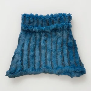 Vintage Bebe 100% Dyed Rabbit Fur Shaw/Poncho-One Size-Y2K-Glam-Rocker-Luxe-Soft - Picture 1 of 5