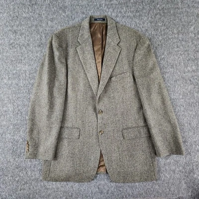 Chaps Ralph Lauren Blazer Mens 44 Tall Wool Herringbone Sport Coat Jacket Canada - Image 1 of 4