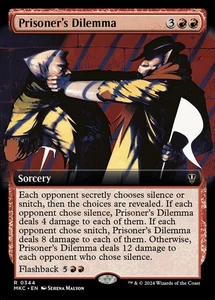 MTG Prisoner's Dilemma 344 Rare Extended Art Murders at Karlov Manor Commander - Picture 1 of 1