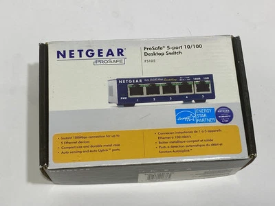 NETGEAR  ProSafe (FS105) 5-Ports 10/100 Desktop Switch - Desktop, PCs and Macs - Image 1 of 4