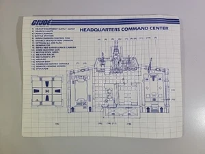 G.I. 1983 Joe Original Headquarters Command Center Blueprints Istruzioni - Foto 1 di 6