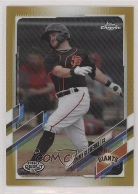 2021 Topps Pro Debut Chrome Gold Refractor /50 Jimmy Glowenke #PDC-40 - Image 1 of 2