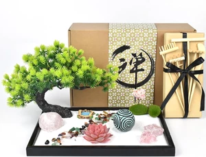 Giardino Zen Giapponese per Scrivania - Accessori Da Ufficio E Casa - Vassoio Re - Foto 1 di 12
