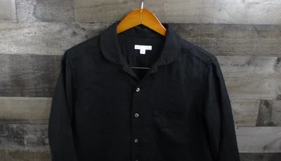 Engineered Garments Shirt Mens Medium Black 100% Linen Made in USA Button Front - Image 1 of 4