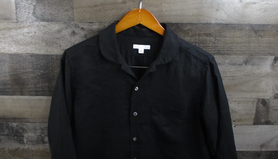 Engineered Garments Shirt Mens Medium Black 100% Linen Made in USA Button Front - Image 1 of 4